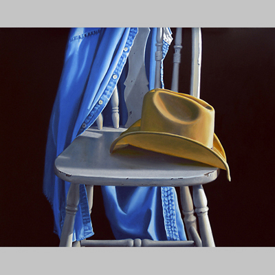 cowboy hat on chair