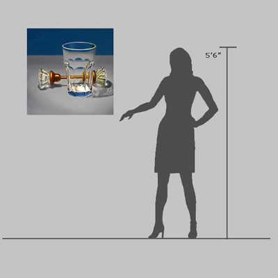 glass with crystal doorknob