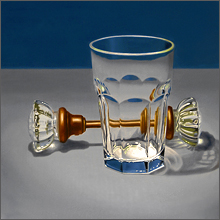 glass with crystal doorknob