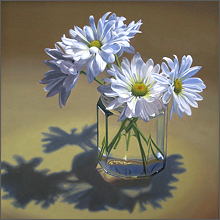 daisies in jar